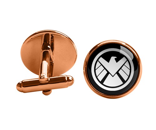 Marvel S.H.I.E.L.D Shield Men Woven Skinny Groom 2.5" Tie Necktie Cuff Links - Picture 29 of 29