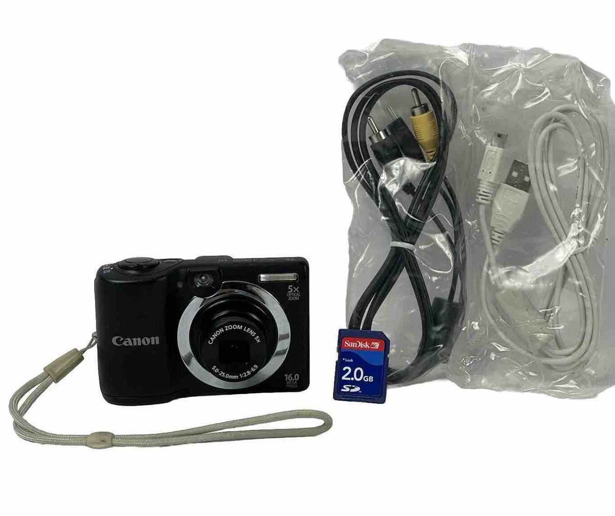 Canon PowerShot A1400 HD Digital Camera Bundle w 2 GB SD 16.0MP