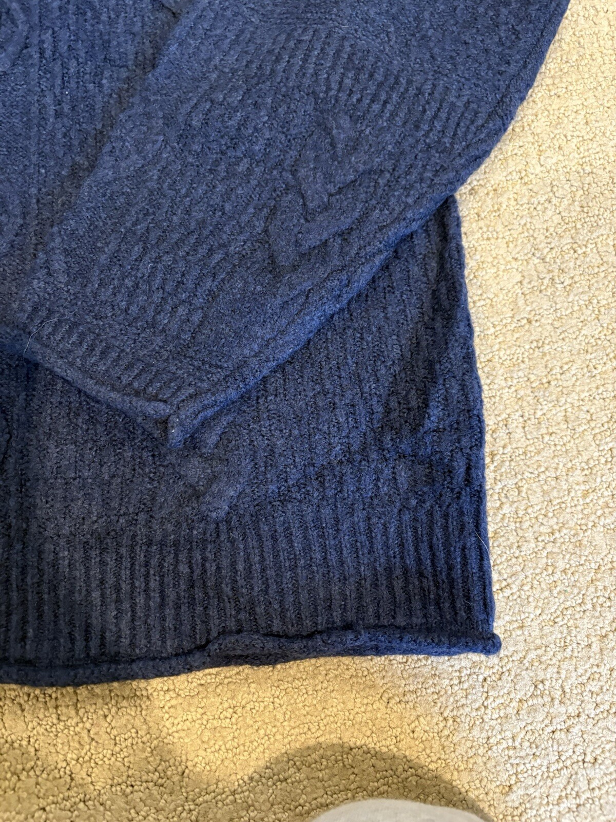 Universal Thread Cable Knit Sweater Navy Blue Siz… - image 4