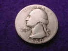 1940-D WASHINGTON QUARTER GREAT KEY DATE COIN!!    #90