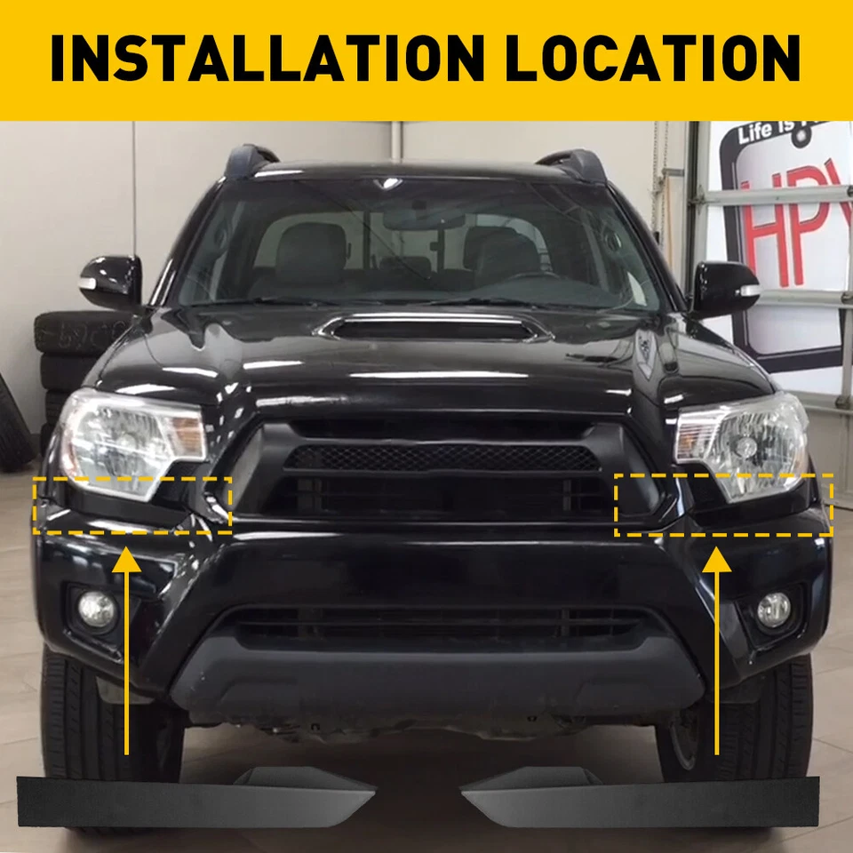 For Toyota Tacoma 2012-2014 Front Bumper Grille Headlight Filler Trim Panels L&R - Imagem 4 de 4