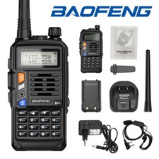 US BAOFENG FM TRI-BAND U/VHF WALKIE TALKIE TWO WAY RADIO LONG RANGE TRANSCEIVER