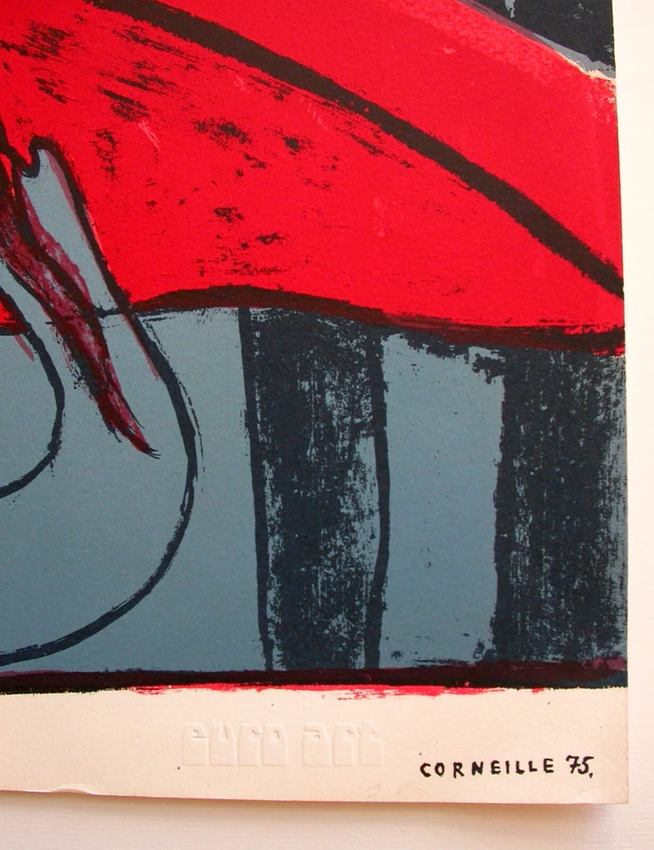 Guillaume Corneille "Femme, Fleur Éxotique Et Oiseau" - Bild 2 von 2