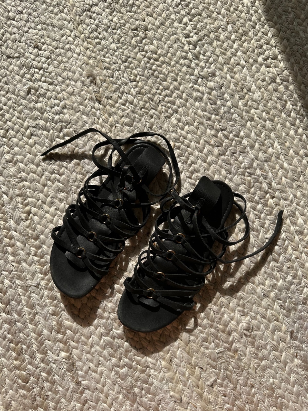 SANDALO GLADIATORE GOYA YVES SAINT LAURENT NERO CON SCATOLA