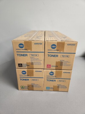 Konica Minolta TN711 CMYK Toner Cartridges Set Bizhub C654