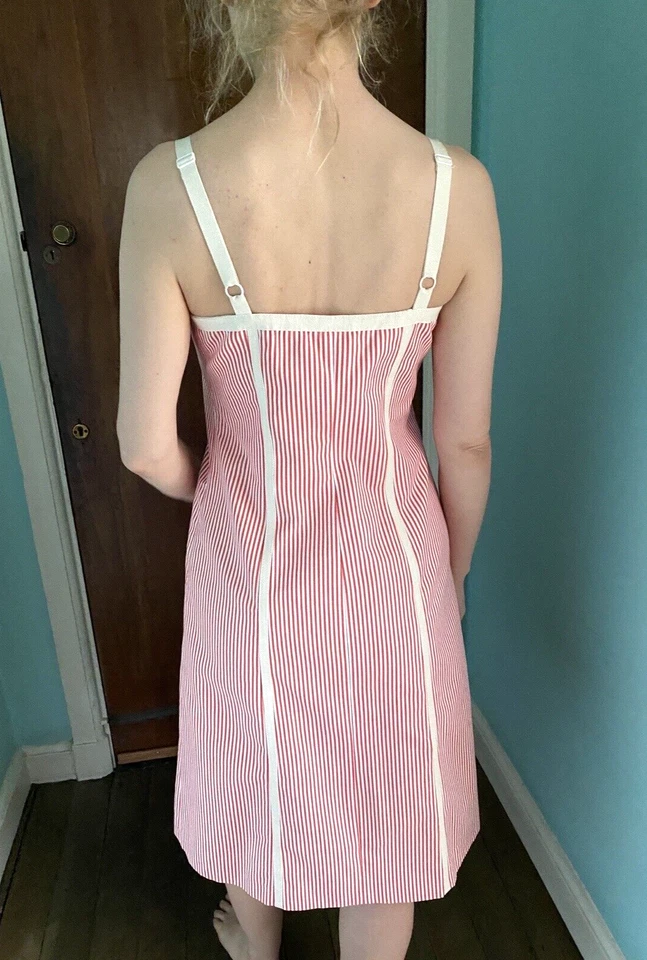 L K Bennet платье - конфеты булавка полоски - Великобритании 8 / Евро 34 - идеальный - Изображение 4 из 4
