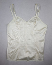 Vintage WOmen's Camisole Slip Top Size 34 Cream Yellow