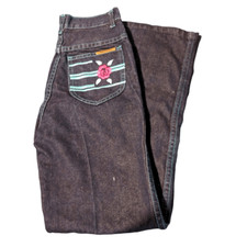 Girls vintage floral embroidered jeans size 12 slim