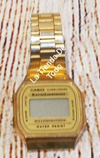 GOLD PLATED VINTAGE DIGITAL WATCH WATER RESISTANT FITS A168 CASIO READ