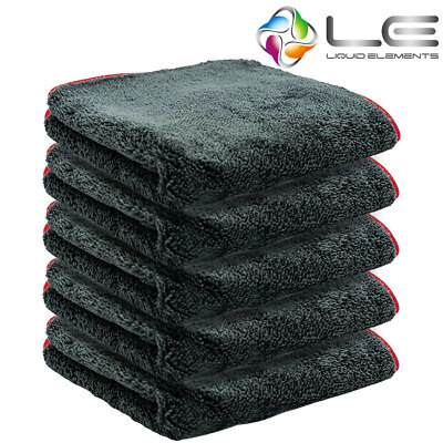 5x Liquid Elements Waxer Mikrofasertuch Poliertuch Allroundtuch 40x40cm 600GSM