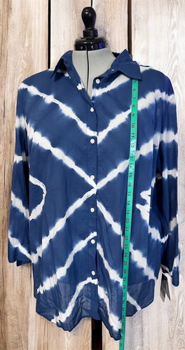 Chaps Women's Plus Size Shirt 3X NWT (original $65) - Picture 3 of 10
