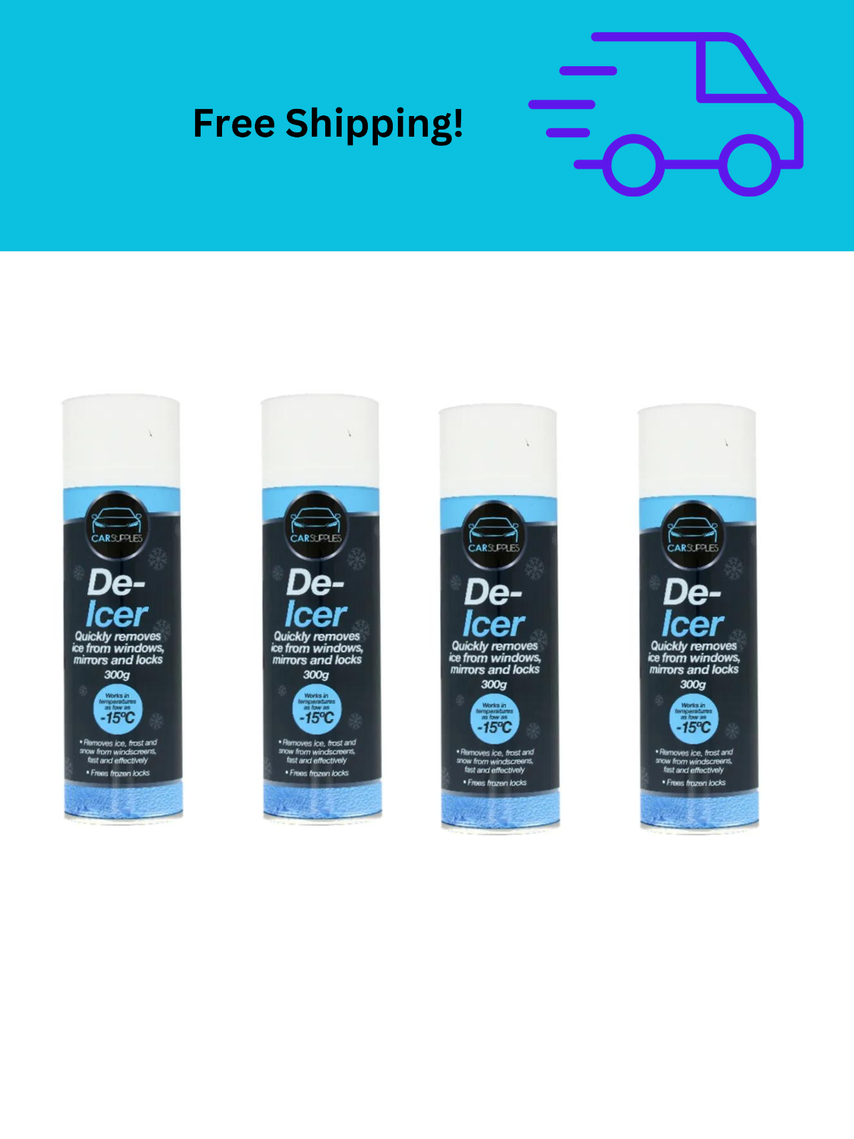 Car Supplies Blue Star DeIcer Spray Aerosol Winter Ice Car Care De