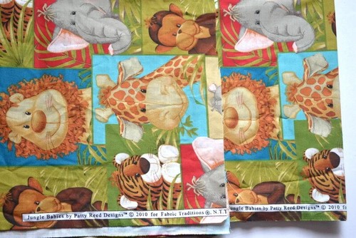 Cotton Jungle Babies Patch Safari Animals Kids Fabric Print by the Yard 2010 - 第 4/5 張圖片