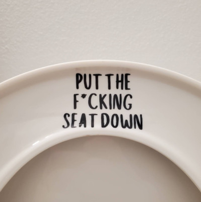 Put The F*ing Seat Down/Put The Seat Down - Decal for Bathroom 2''
