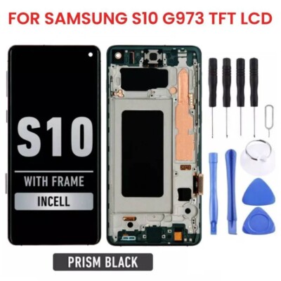Samsung Galaxy S10 G973F Ersatz LCD Bildschirm Display Touch Digitizer + Rahmen