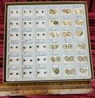 NOS Vintage 36x Piece Costume Jewelry Earrings Stock Retail Counter Display NIB