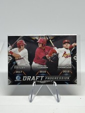2019 Bowman Chrome Draft Progression Nolan Gorman Kirtley Thompson STL Cardinals