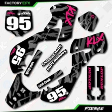 Black Pink Fierce Graphics Kit fits Kawasaki KLX110 00-09 Decal Sticker KLX 110