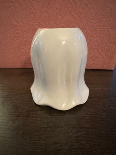 Bath and Body Works Halloween Ghost White and Orange Mini Candle Holder - Picture 2 of 3
