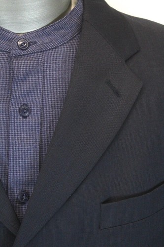 vintage 90s mens navy blue Pierre Cardin wool blazer jacket sport suit coat 44 L - Picture 2 of 7