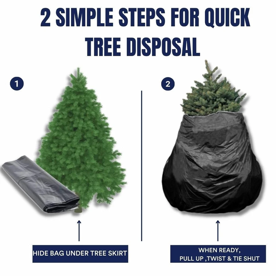 Plasticplace Christmas Disposal Storage Bag, Fits Trees 7’ Tall, 54" x 8"x90'' - Image 2 of 4