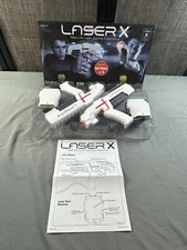 Laser X Double Blasters Real-Life Gaming Experience 2 Player Laser Tag OPEN BOX