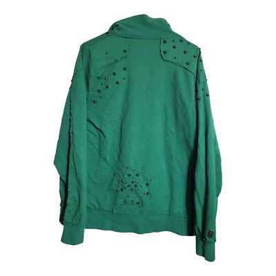 Vintage Black Label Jacket Mens Size 3X Green Y2k 2000s Hip Hop