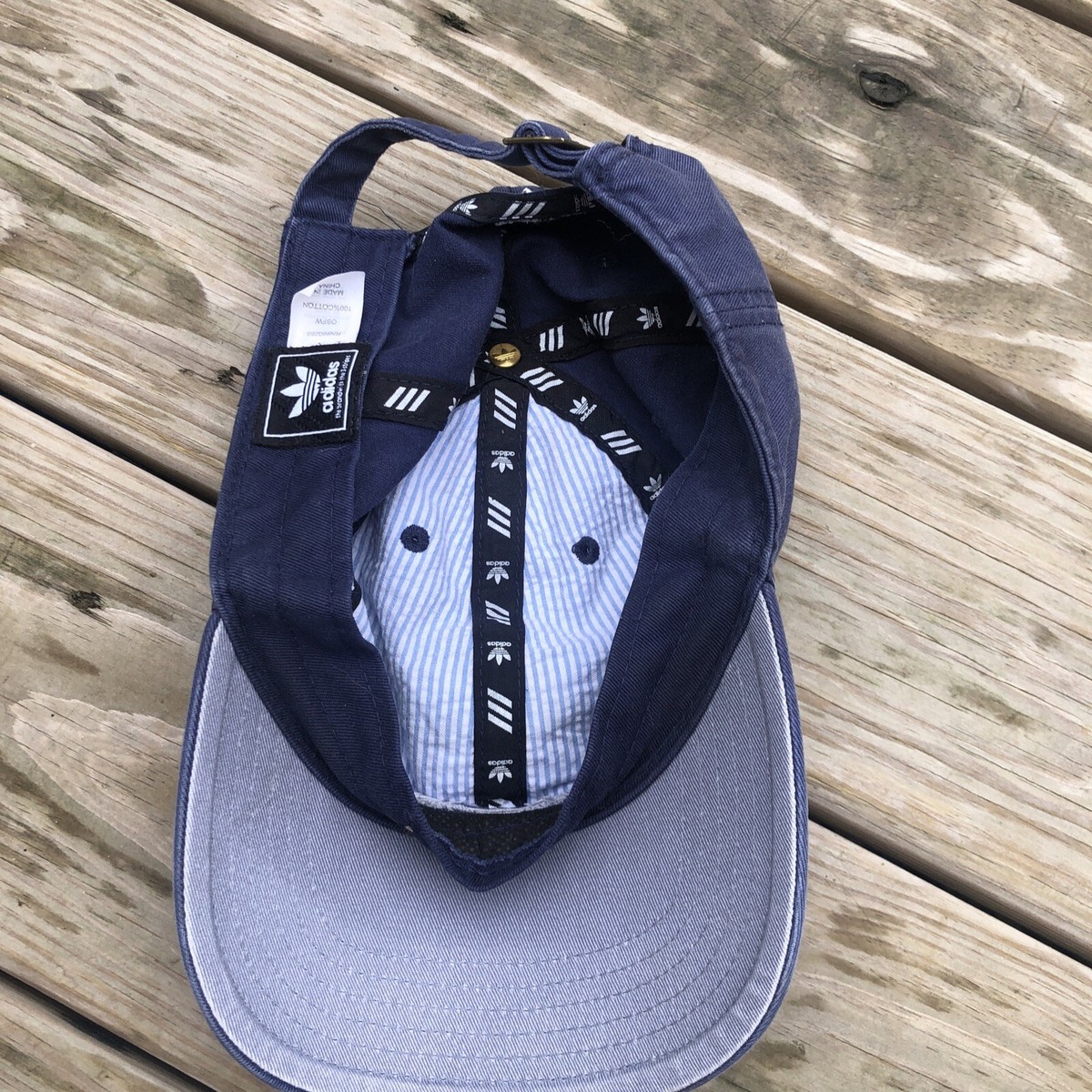 Adidas Hat Logo Relaxed Cotton OSFW Strap Back Cap blue Women
