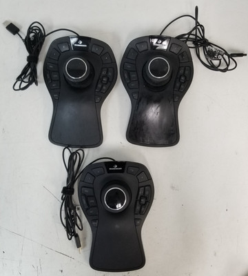 LOT OF 3 / 3Dconnexion SpaceMouse Pro Ergonomic Mouse USB Wired / 3DX-600043