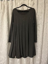 Karen Kane XL dress gray with rhinestones, great for the holidays, made in USA
