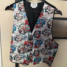 Vintage Looney Tunes Christmas Vest Bugs Bunny Tweety Holiday Novelty One Size