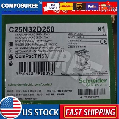 1PCS New Schneider C25N32D250 NSX250N 50KA AC 3P3D 250A 2.2