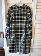 New with Tags Talbots Black White Check Dress Size Medium