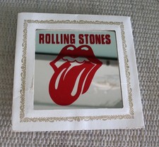Vintage ROLLING STONES Carnival Prize Bar Mirror Painted Glass Picture 8" (K)