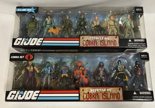 2009 G.I. Joe Assault On Cobra Island And Defense Of Cobra Island Box Sets MISB