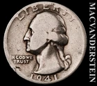 1941 Silver Washington Quarter - Scarce  Better Date  No Reserve  #K4545