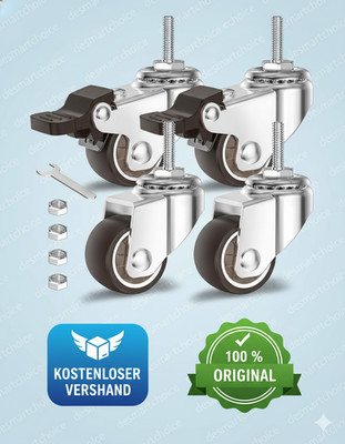 HOLKIE Lenkrollen Rollen Für Möbel 25Mm Möbelrollen Klein Gummirollen Transportr