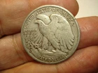 USA  SILVER WALKING LIBERTY  50  CENTS   1942 D