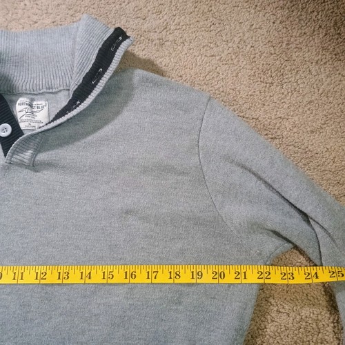 Northwest Blue Pullover Herren XL grau 1/4 Knopfleiste - Bild 5 von 8