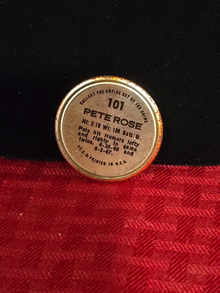 Moneda Topps 1971 Pete Rose #101 Cincinnati Reds Foto 2 de 2