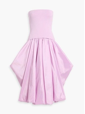 SIMKHAI Izzy strapless stretch-knit and taffeta midi dress XS NWT