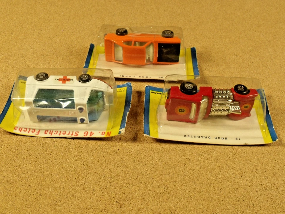 3 OLD VINTAGE LESNEY MATCHBOX VEHICLES # 19 # 46 & # 54 SUPERFAST FACTORY SEALED - Image 3 of 4