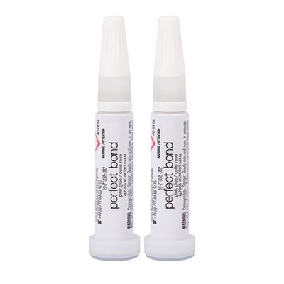 Nailene Perfect Bond Nail Glue, Super Strong, 2 Tubes (0.14 fl oz), Clear