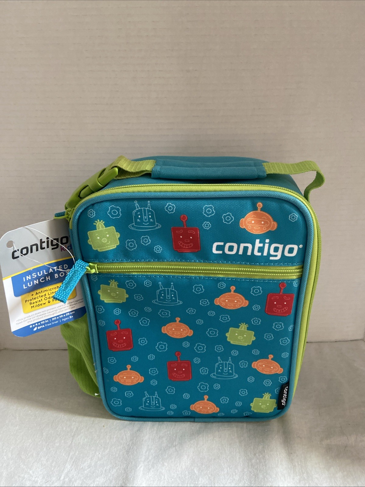 CONTIGO Kids Insulated Lunch Box. Multicolored Space Aliens Pattern NWT