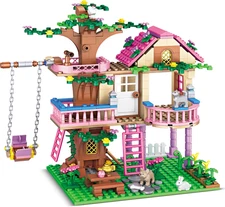 Tree House Building Set Compatible with Friends, 504 PCS Forest House Building K