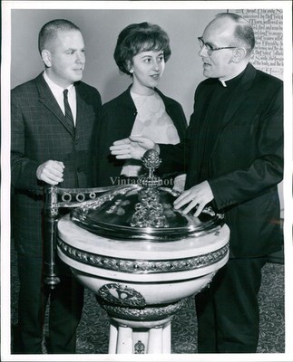 1963 Reverend Jarbath Heneghan St James Cathedral 8X10 Historic Vintage Photo