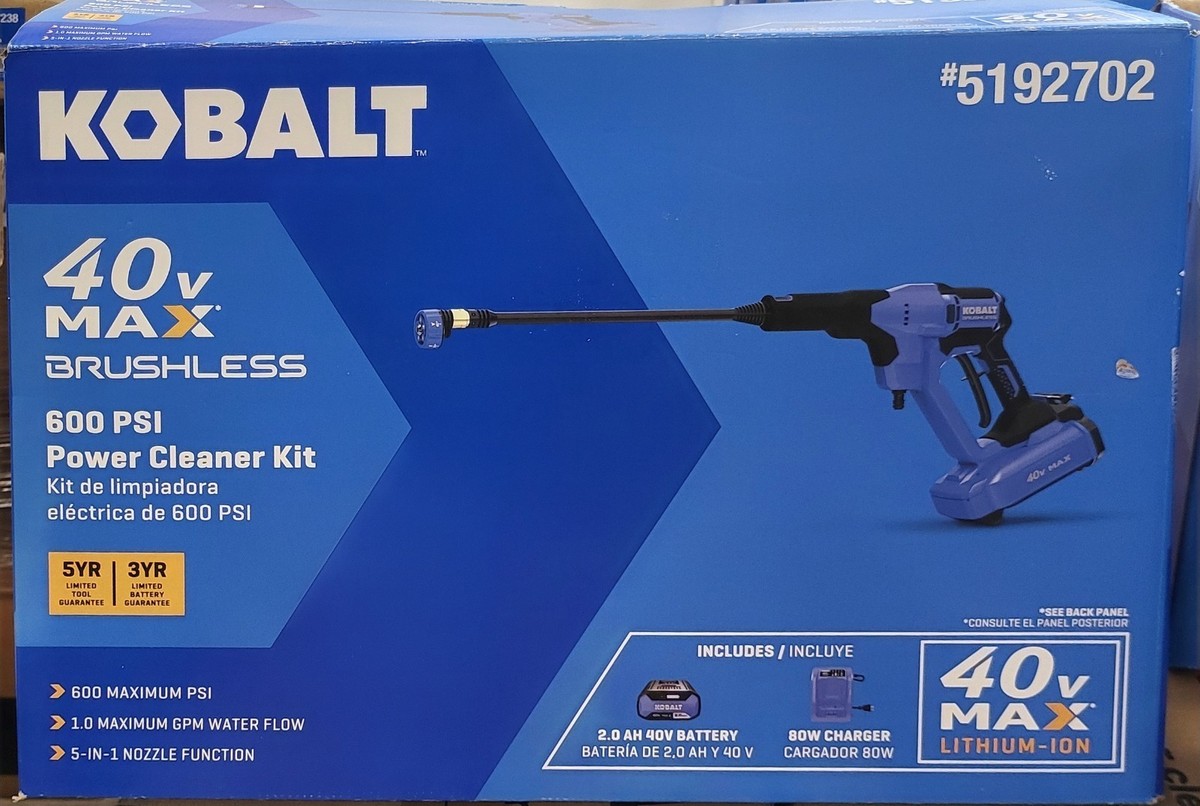 Kobalt 40v Battery Max Cordless Handheld Power Cleaner Kit