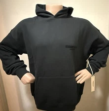 Fear Of God Essentials Black Hoodie  Stretch Limo size XL