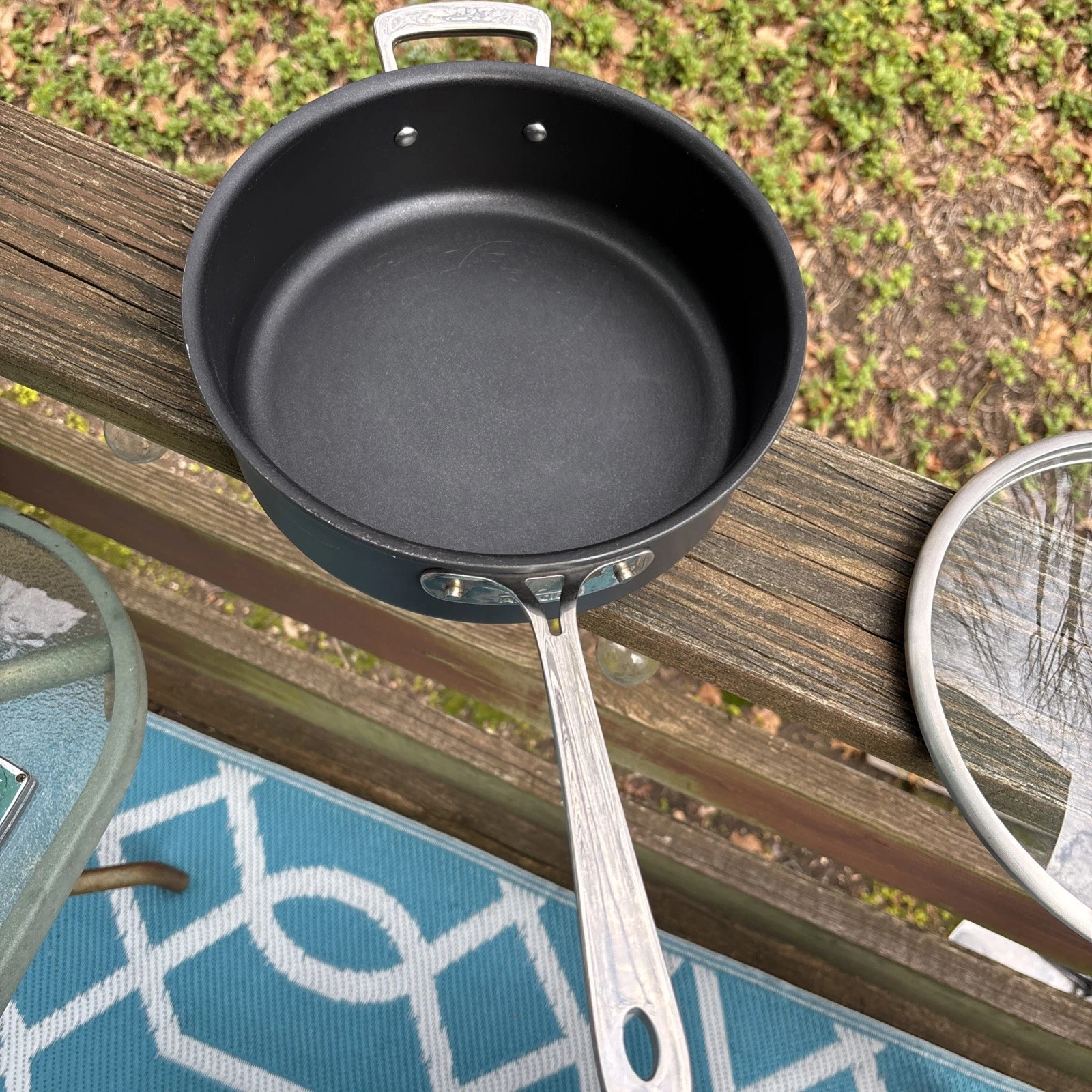 All-Clad 4 Quart Saute pan w/ Lid HA1 Hard Anodized Nonstick XLNT with lid