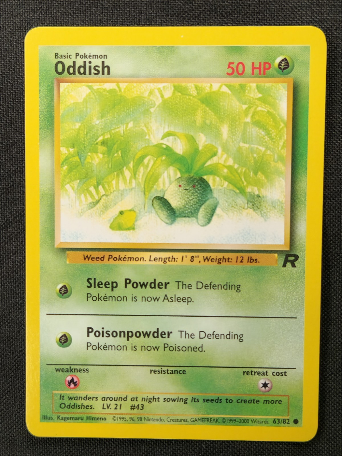 Pokemon - Oddish 63/82 Team Rocket Nm
